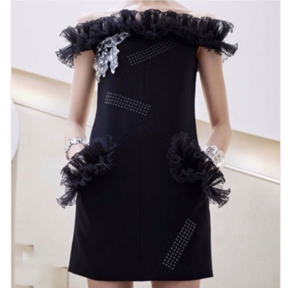 Christopher Kane Dresses & Skirts - Christopher Kane Off The Shoulder Frill Dress.
